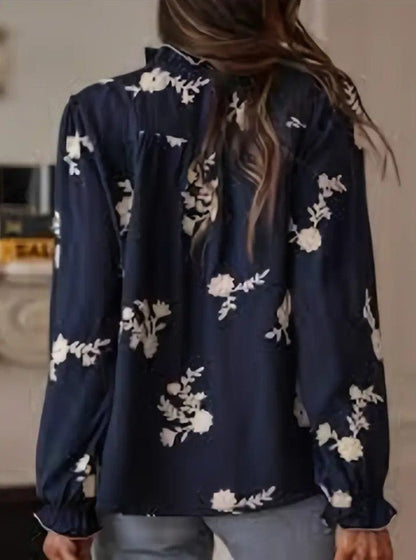 Women's Floral Embroidered Blouse - Blu Lotus Boutique