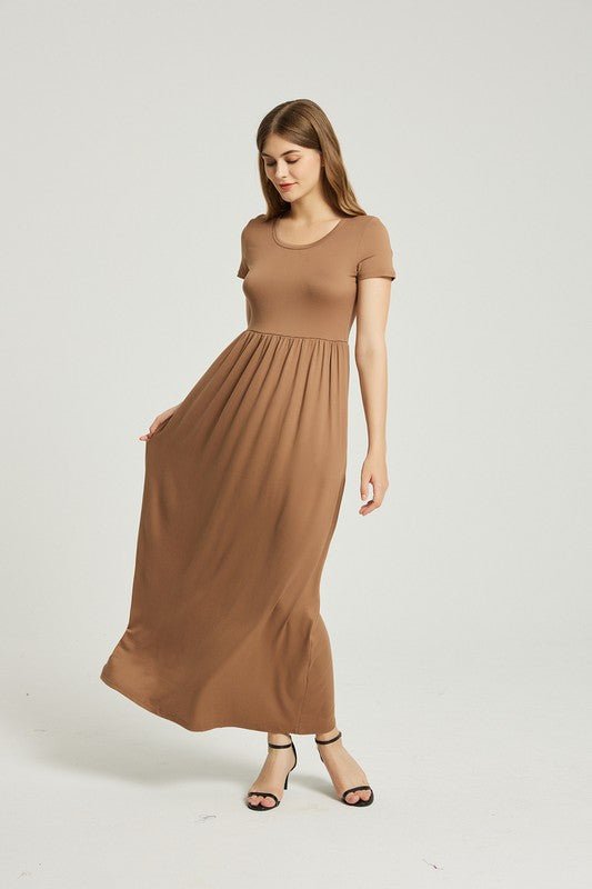 Women's Summer Casual Maxi Dress With Pocket - Blu Lotus Boutique