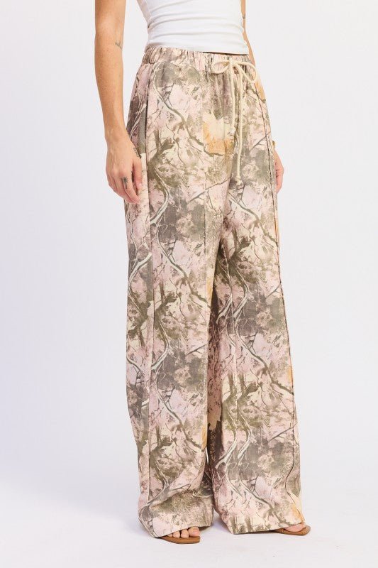 WOODLAND CAMO SWEATPANTS - Blu Lotus Boutique