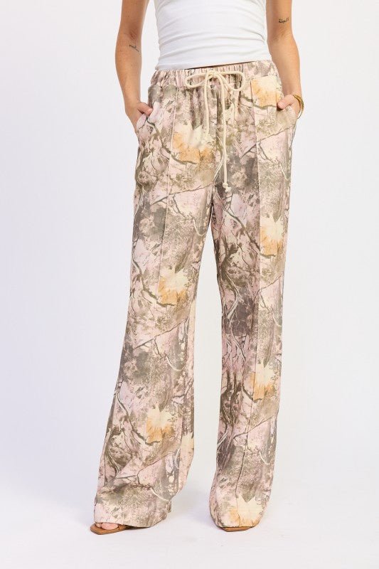 WOODLAND CAMO SWEATPANTS - Blu Lotus Boutique