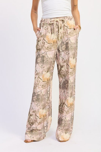 WOODLAND CAMO SWEATPANTS - Blu Lotus Boutique