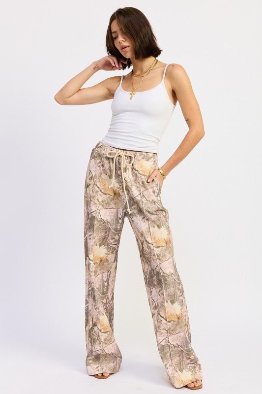 WOODLAND CAMO SWEATPANTS - Blu Lotus Boutique