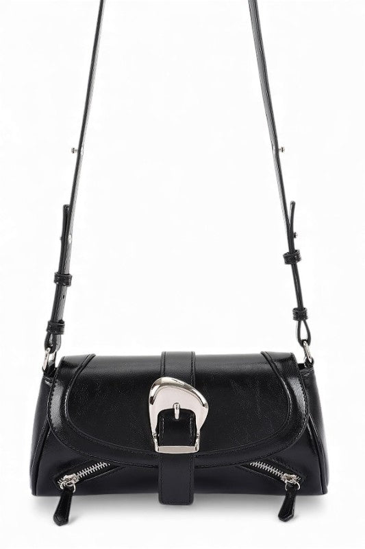 Y2K Convertible Buckle Shoulder Bag - Blu Lotus Boutique
