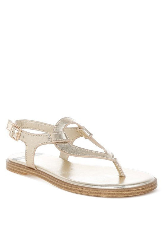 Zorad Metallic Genuine Leather Flats - Blu Lotus Boutique